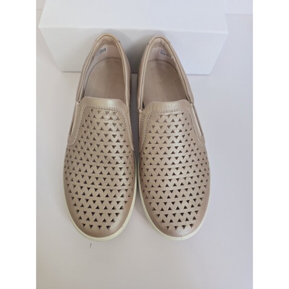 Ecco Soft 7 Laser Cut Slip On Blush Pink Loafer Leather Womens Shoes Size 6 37 - Picture 7 of 11